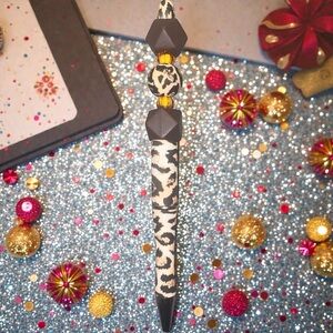 Animal Print Beaded Pen
